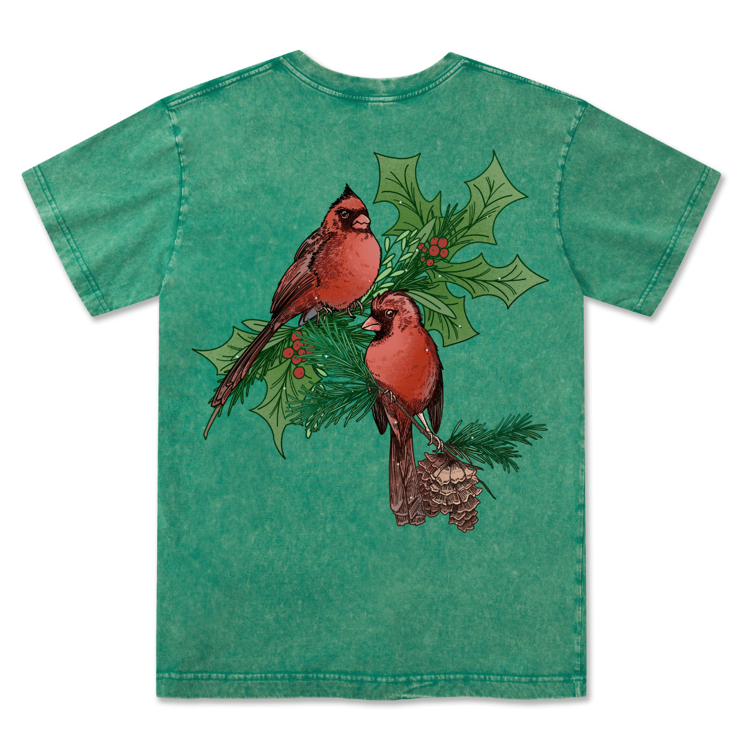 Christmas Cardinal Washed Tee