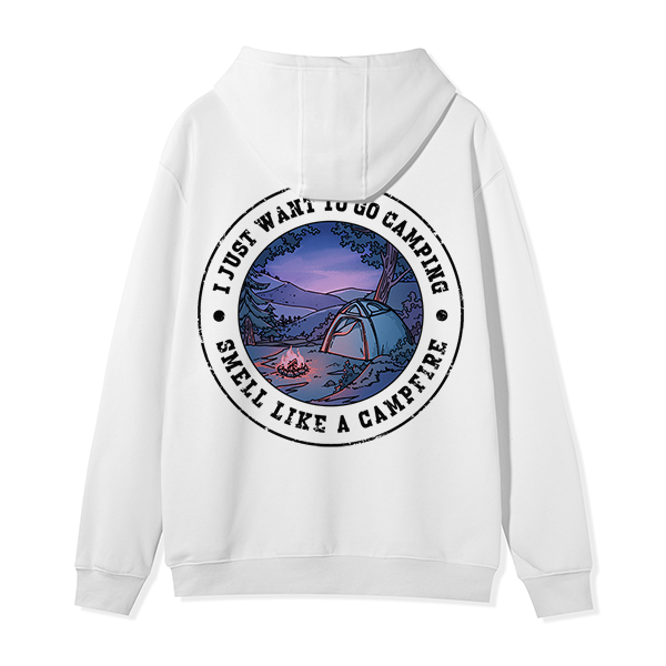 Freeleaf Just Want To Go Camping Unisex Nature Inspired Fleece Full-Zip Hoodie