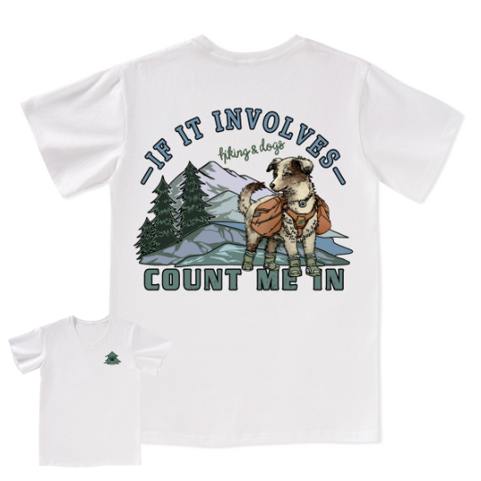 Hiking & Dogs Adventure V-neck Tee
