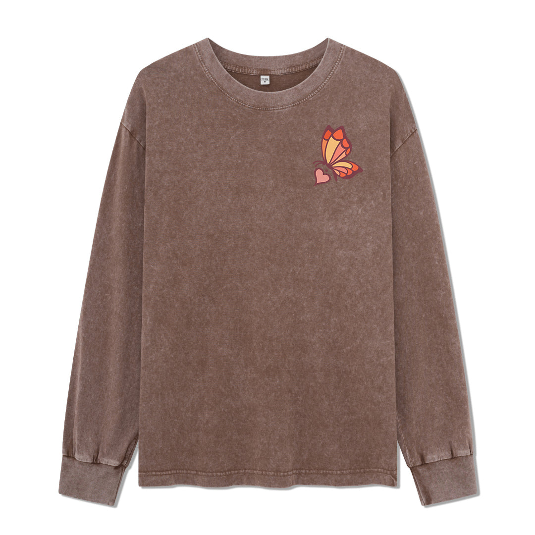 Freeleaf Elf Viligis Unisex Nature Inspired Washed Long Sleeve Top