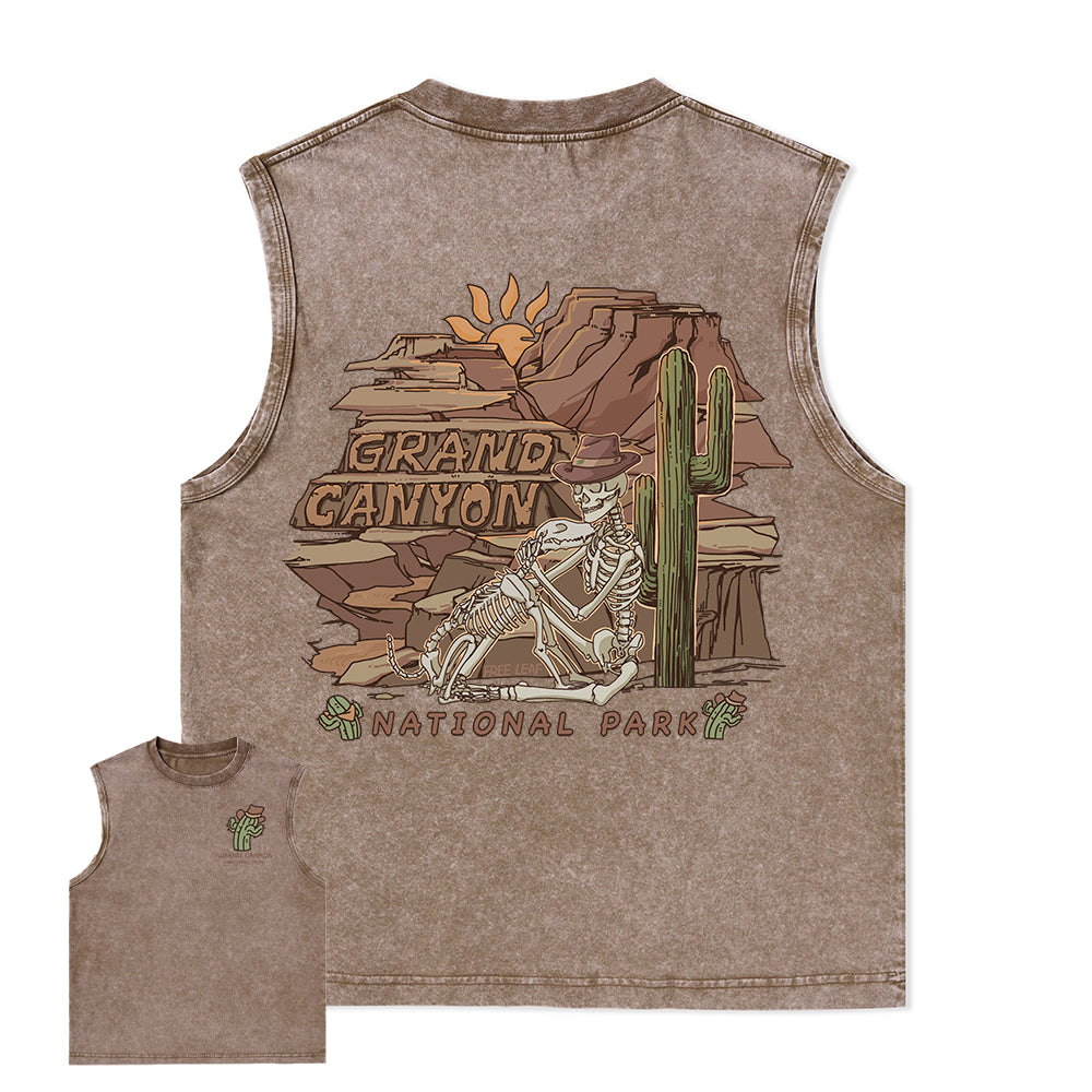 Freeleaf Grand Canyon National Park Unisex Washed Tank Top