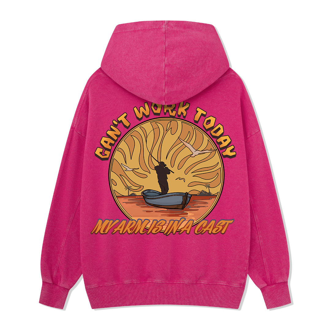 Can't Work Today Washed Hoodie