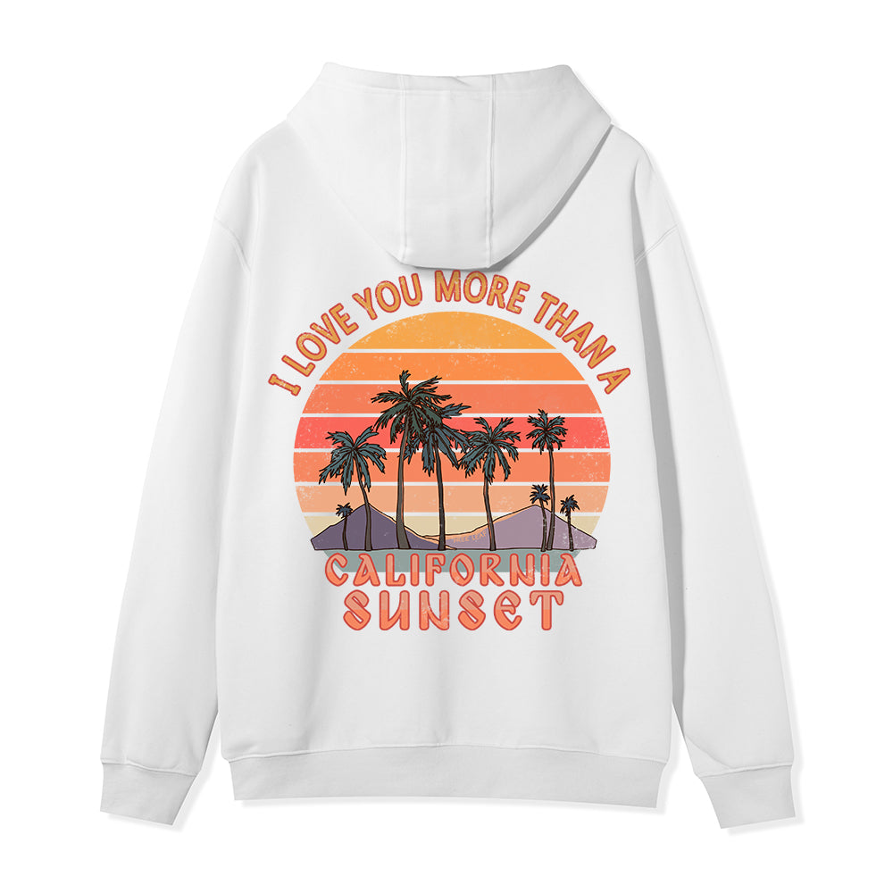 Freeleaf Sunset Reverie Unisex Back-printed Fleece Full-Zip Hoodie