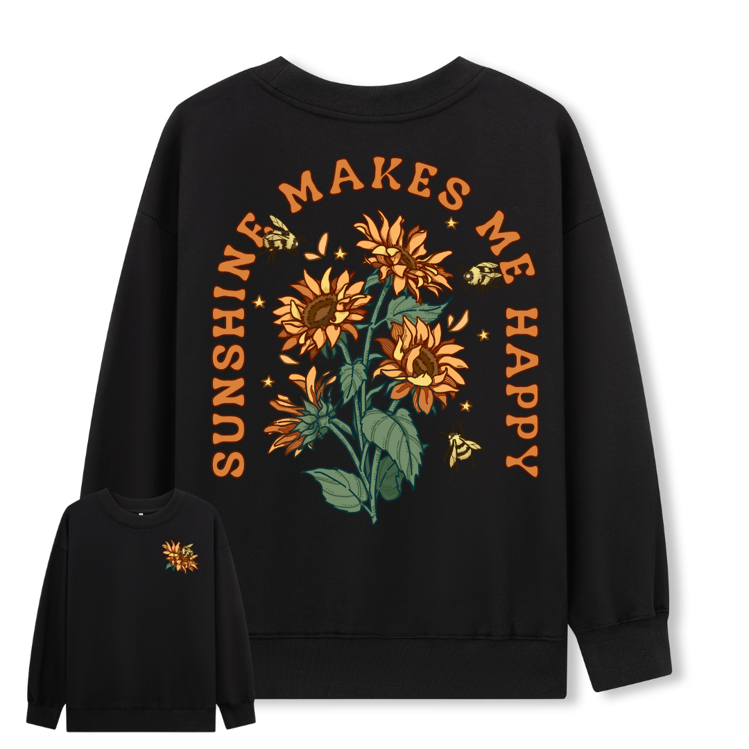 Freeleaf Sunshine Makes Me Happy Unisex Sweatshirt