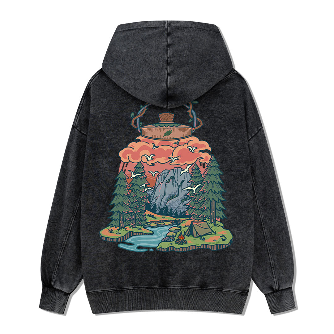 Go And Discover Washed Hoodie