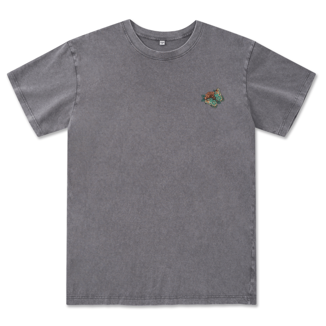 Floral Skull Washed Tee