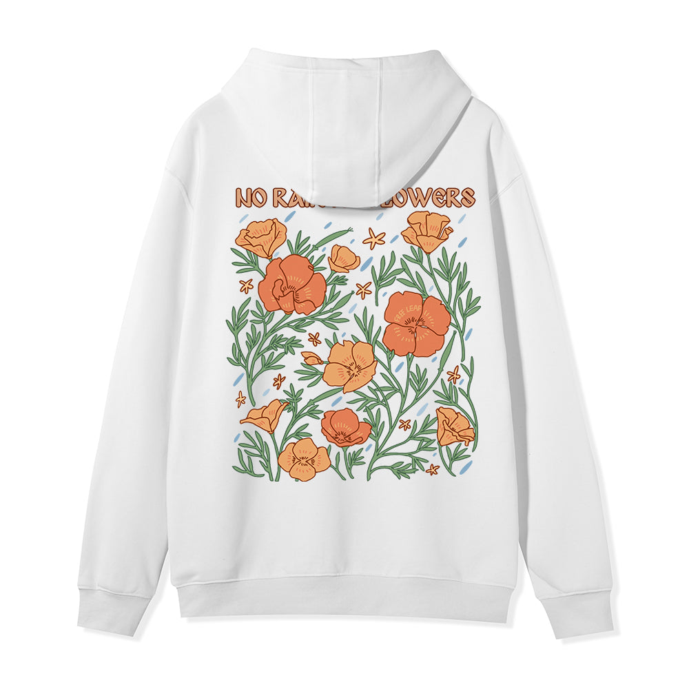 Freeleaf No Rain No Flowers Full-Zip Back-printed Hoodie
