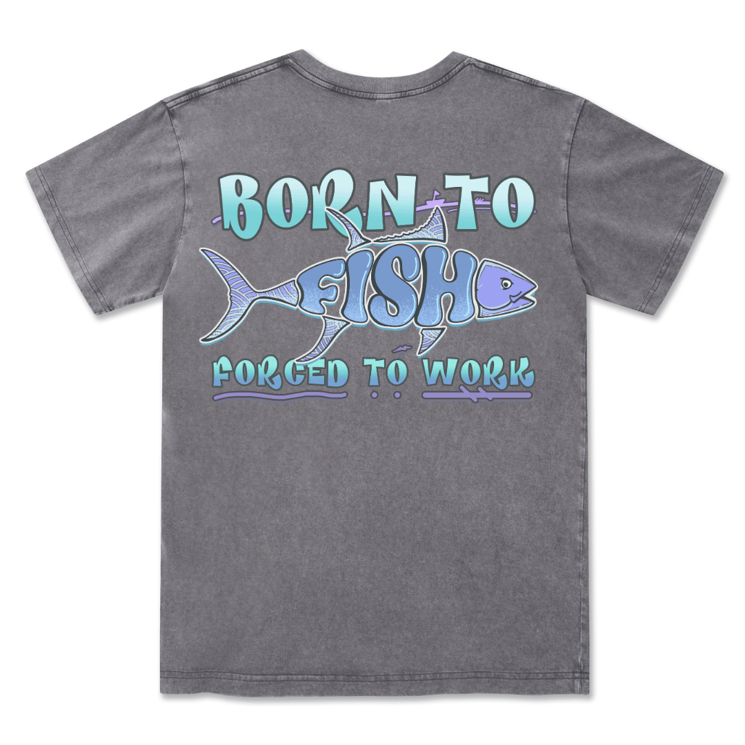 Born To Fish Washed Tee