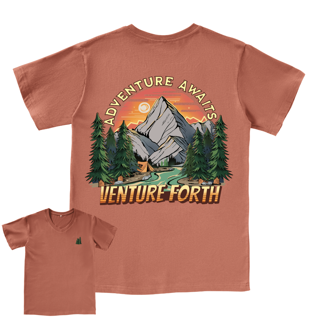 Adventure Awaits V-neck Tee