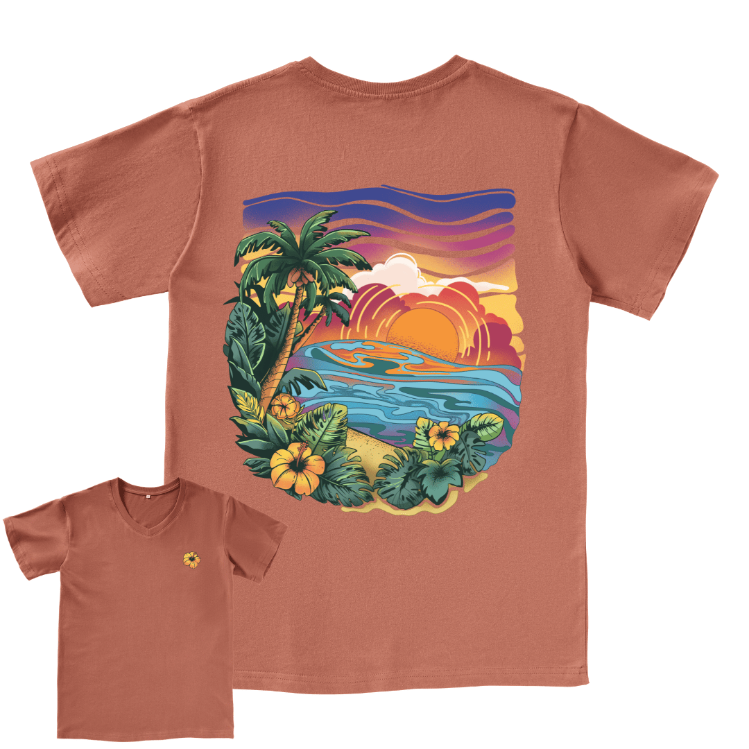 Golden Beach V-neck Tee