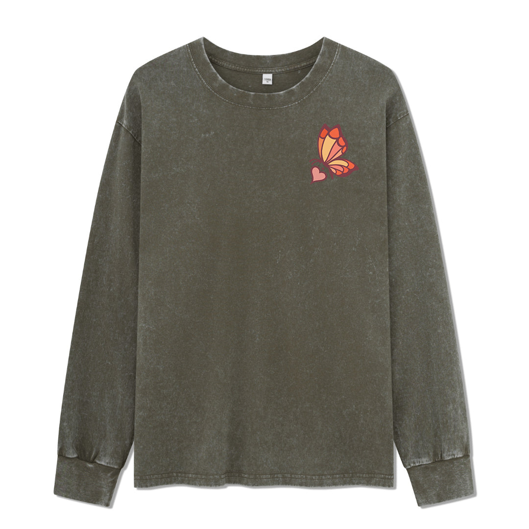 Freeleaf Elf Viligis Unisex Nature Inspired Washed Long Sleeve Top
