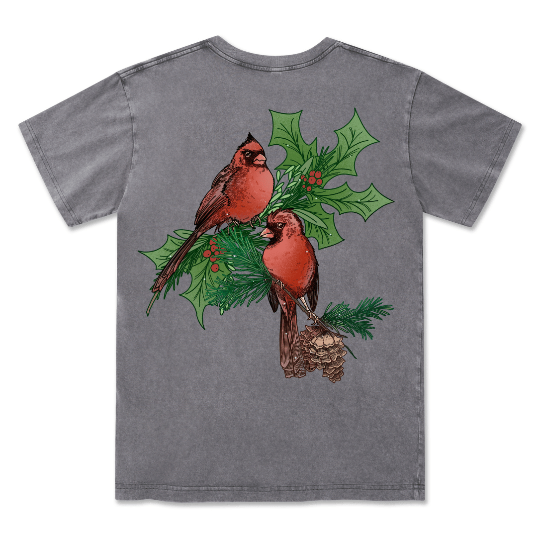 Christmas Cardinal Washed Tee