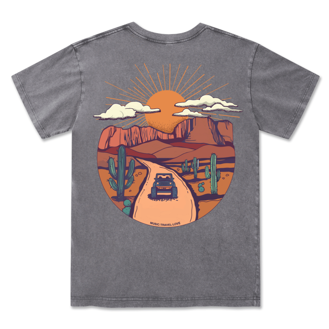 Go Hiking With Music Washed Tee