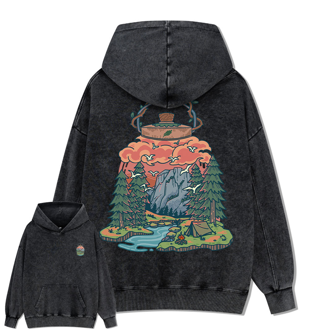Go And Discover Washed Hoodie