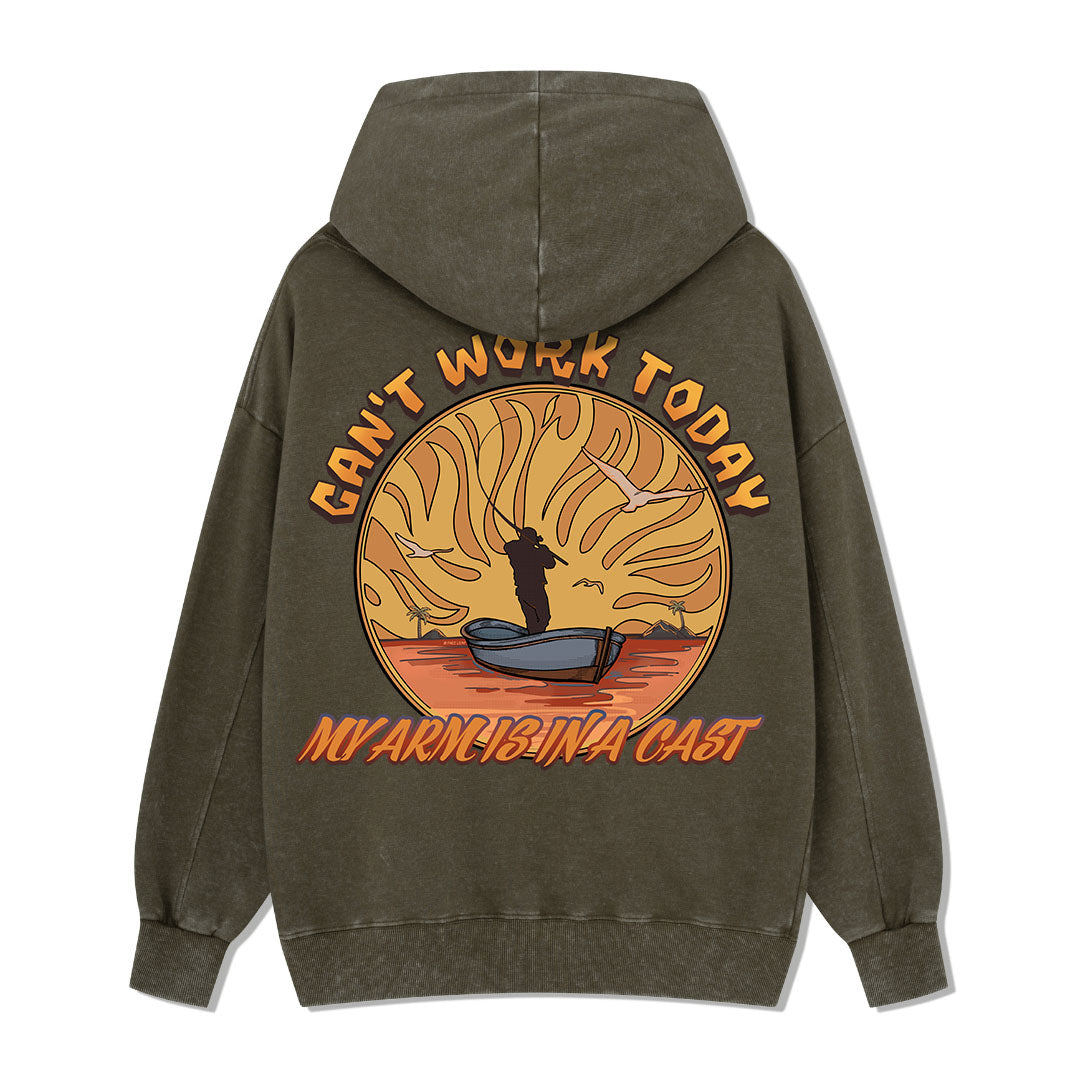 Can't Work Today Washed Hoodie