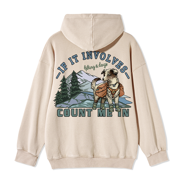 Freeleaf Hiking & Dogs Adventure Unisex Nature Inspired Fleece Full-Zip Hoodie
