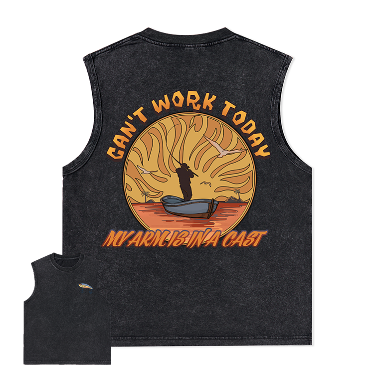 Freeleaf Can't Work Today Unisex Washed Tank Tops