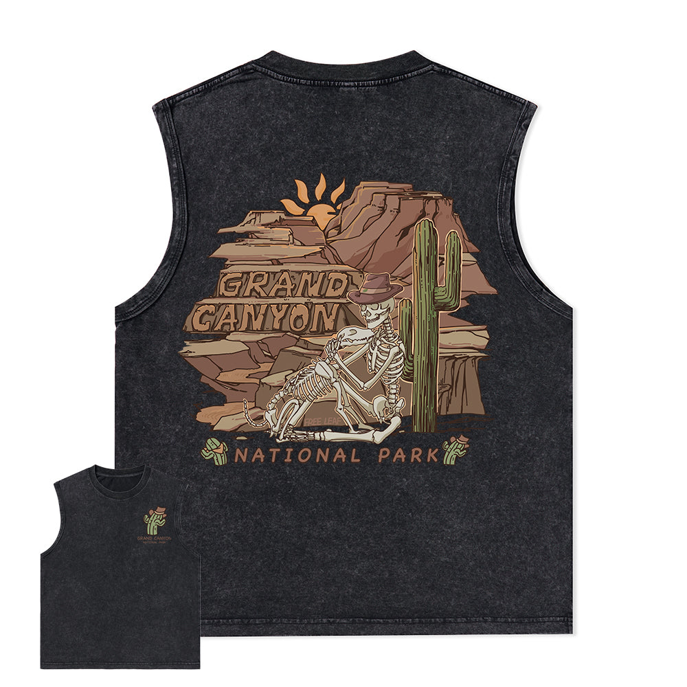 Freeleaf Grand Canyon National Park Unisex Washed Tank Top