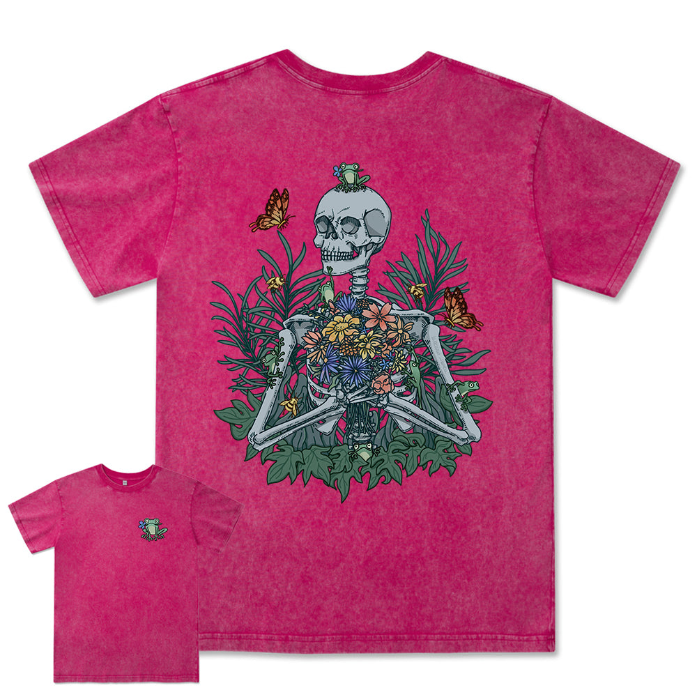 Freeleaf Rebirth in Bloom Unisex Nature Inspired Washed Tee