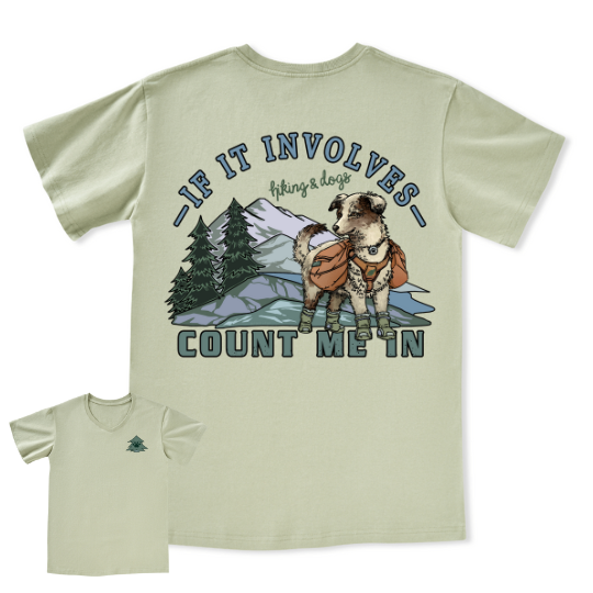 Hiking & Dogs Adventure V-neck Tee