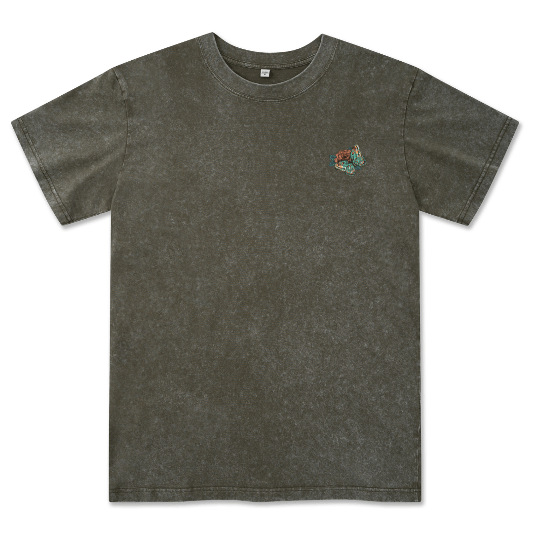 Floral Skull Washed Tee