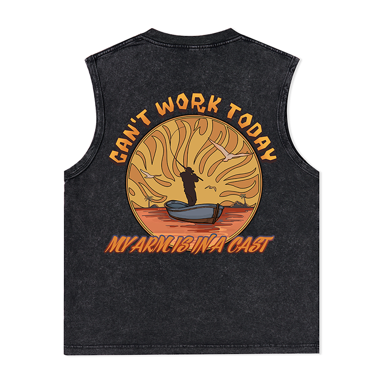Freeleaf Can't Work Today Unisex Washed Tank Tops
