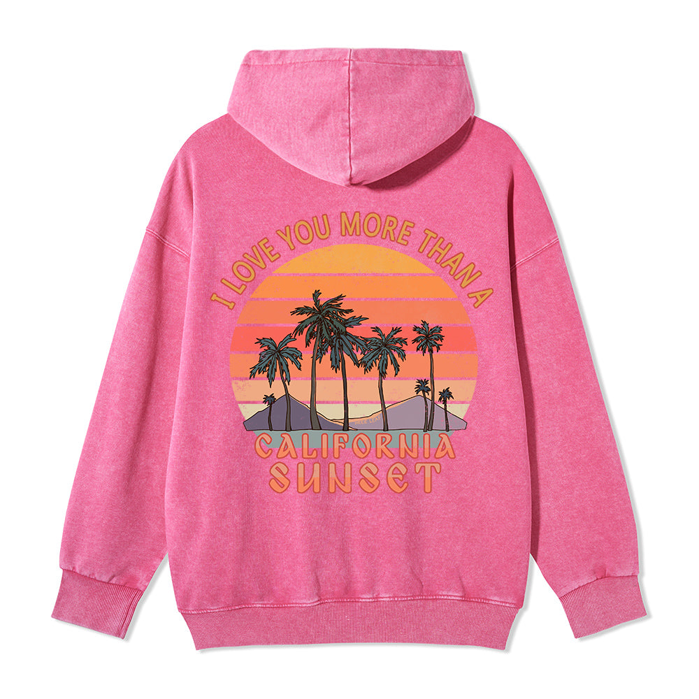 Freeleaf Sunset Reverie Unisex Back-printed Fleece Full-Zip Hoodie