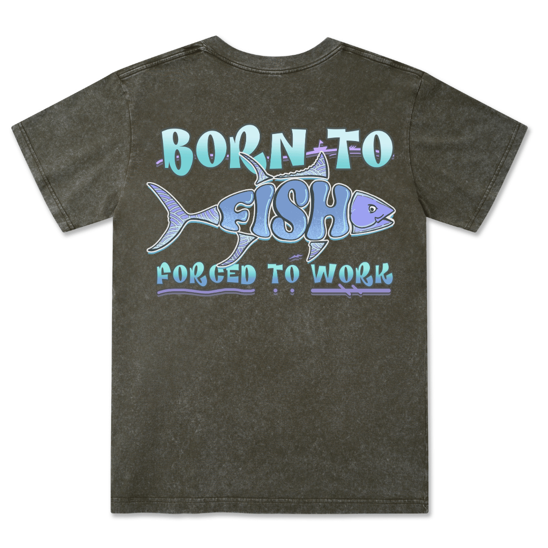 Born To Fish Washed Tee