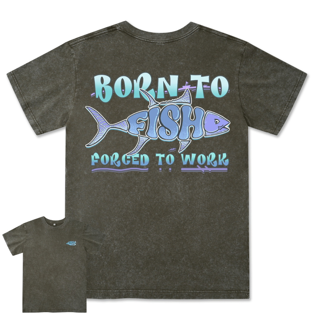 Born To Fish Washed Tee