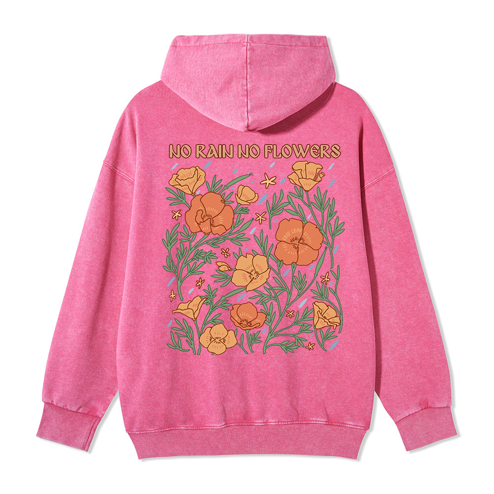 Freeleaf No Rain No Flowers Full-Zip Back-printed Hoodie