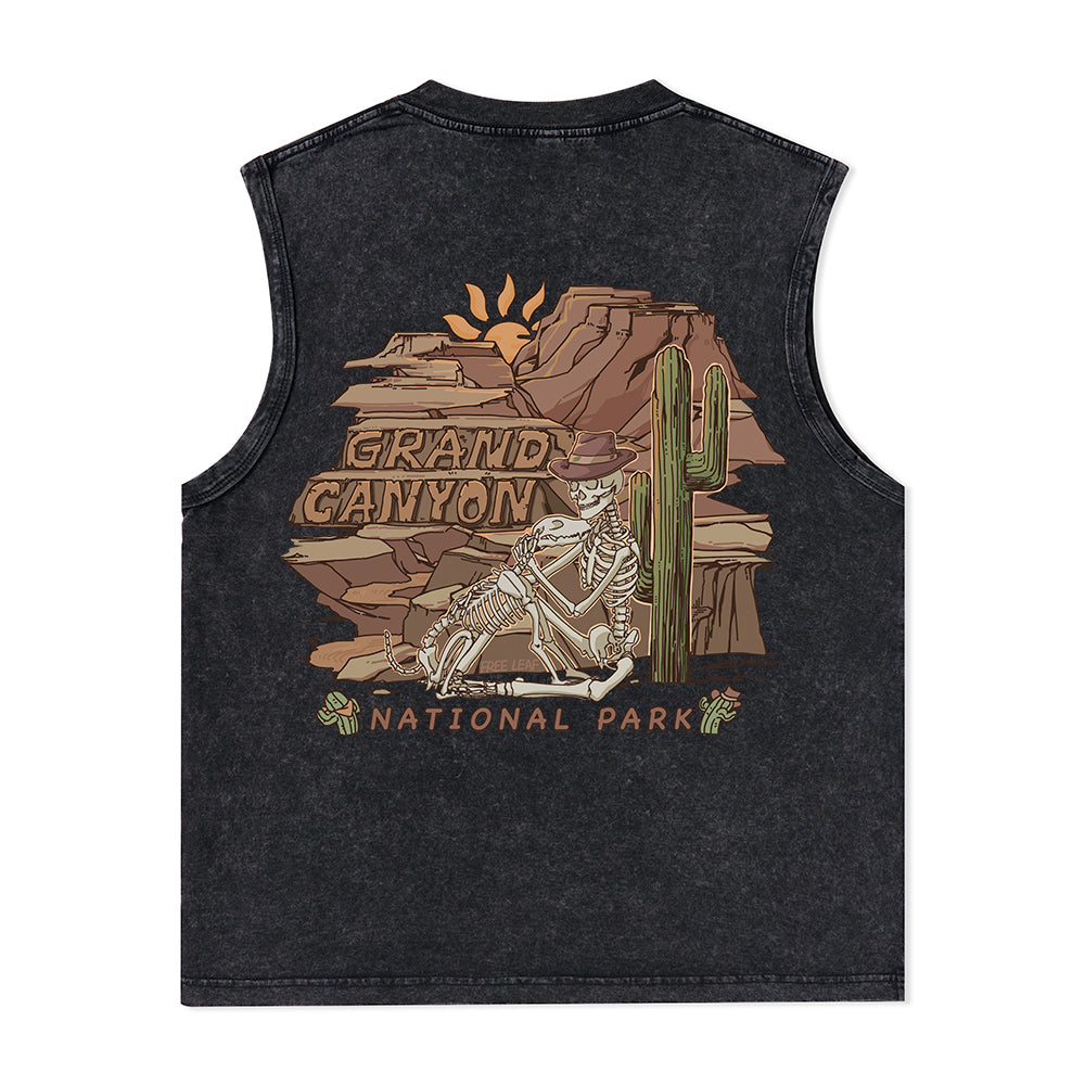 Freeleaf Grand Canyon National Park Unisex Washed Tank Top