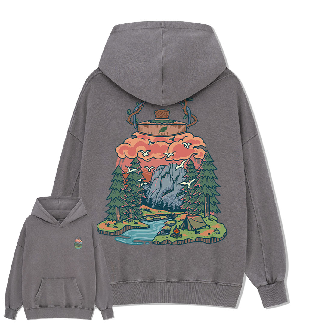 Go And Discover Washed Hoodie