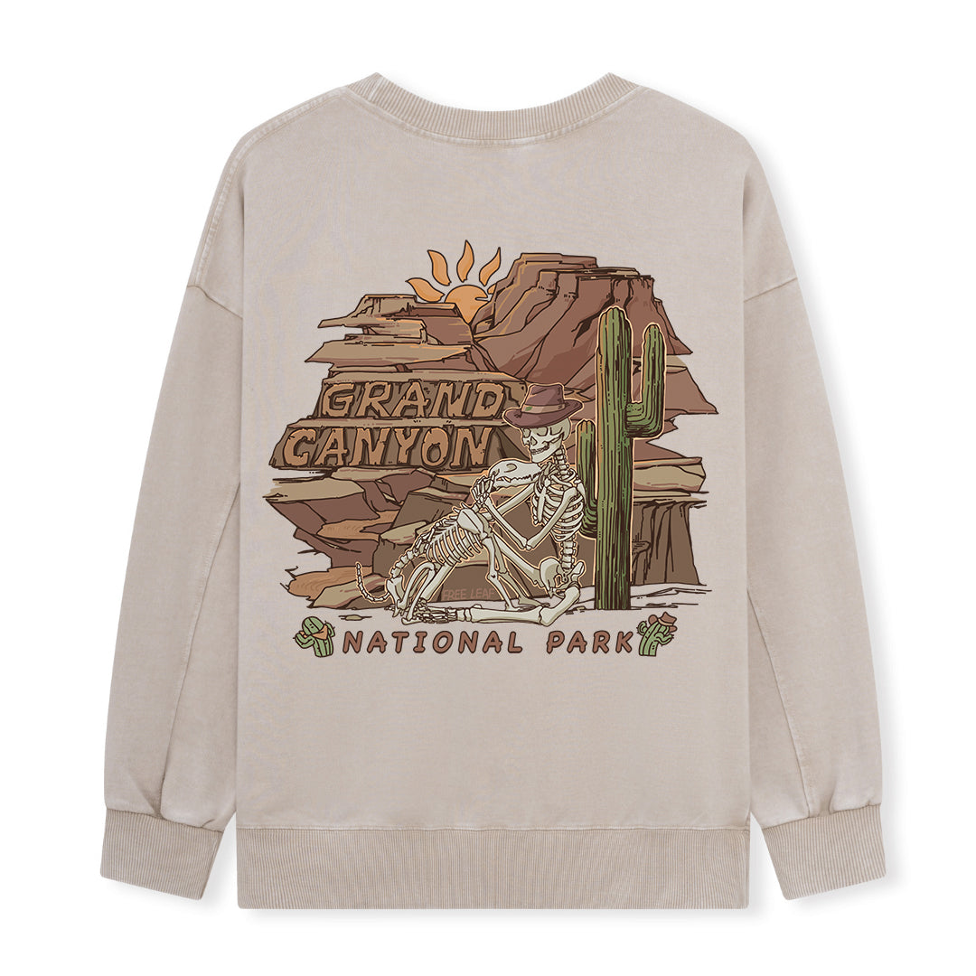 Freeleaf Grand Canyon National Park Unisex Nature Inspired Washed Sweatshirt