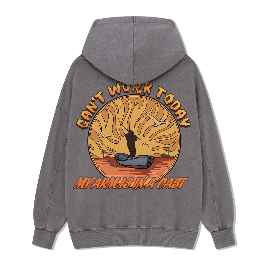 Can't Work Today Washed Hoodie
