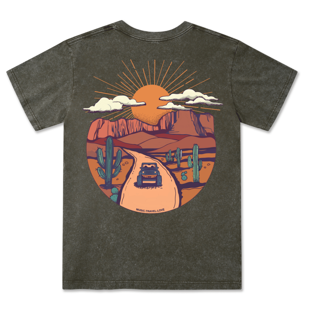 Go Hiking With Music Washed Tee