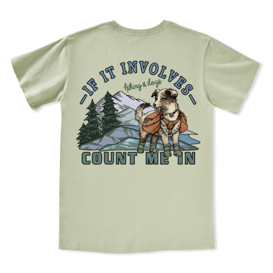 Hiking & Dogs Adventure V-neck Tee