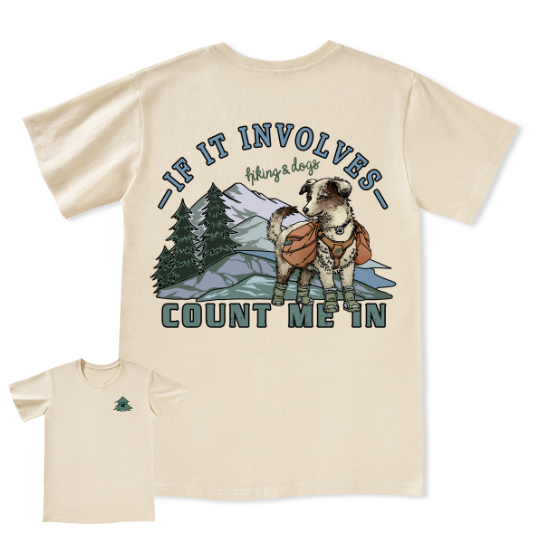 Hiking & Dogs Adventure V-neck Tee