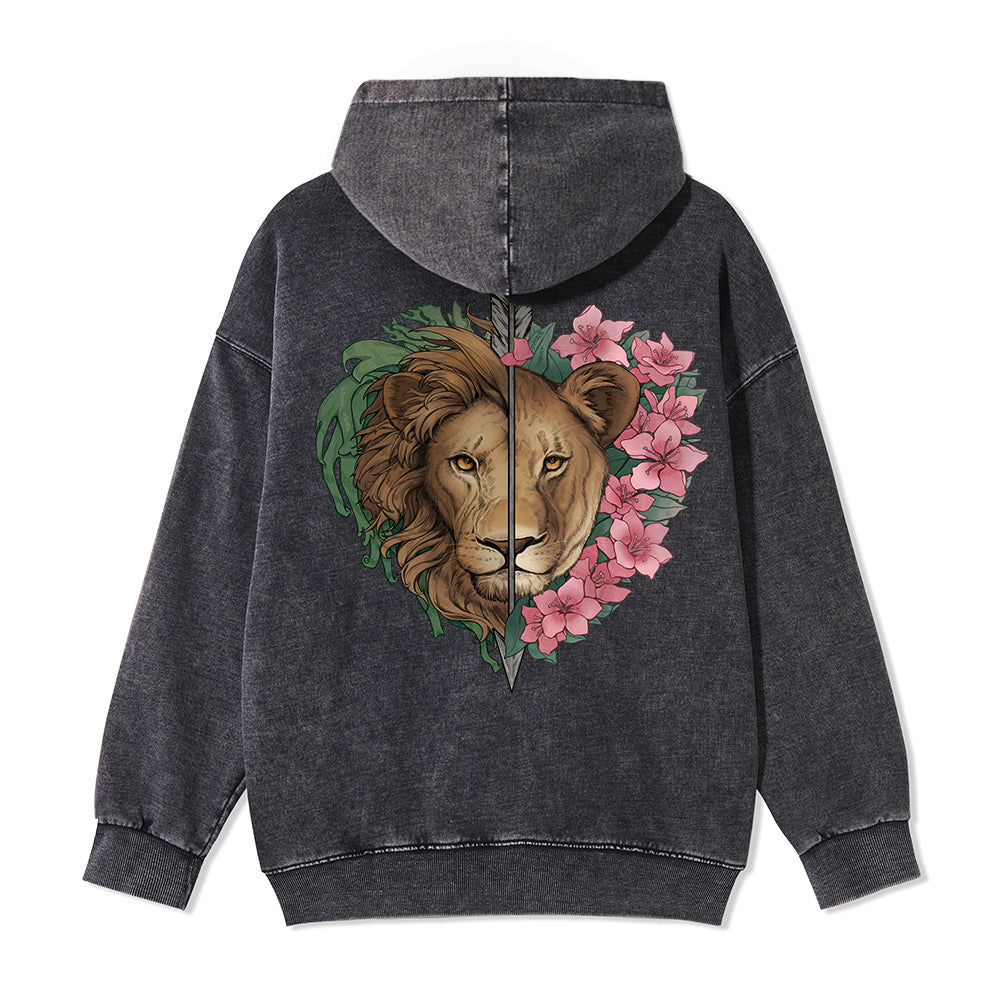 Freeleaf Wild at Heart Full-Zip Back-printed Hoodie