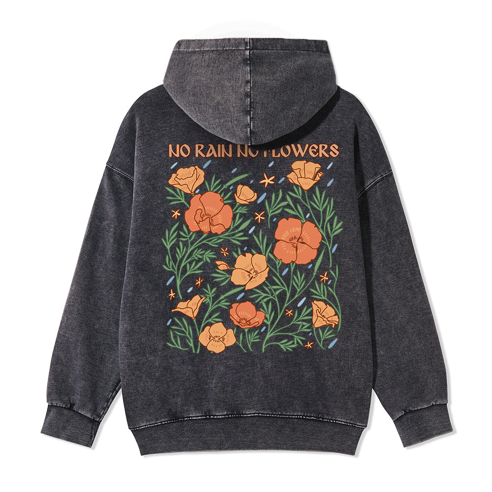 Freeleaf No Rain No Flowers Full-Zip Back-printed Hoodie