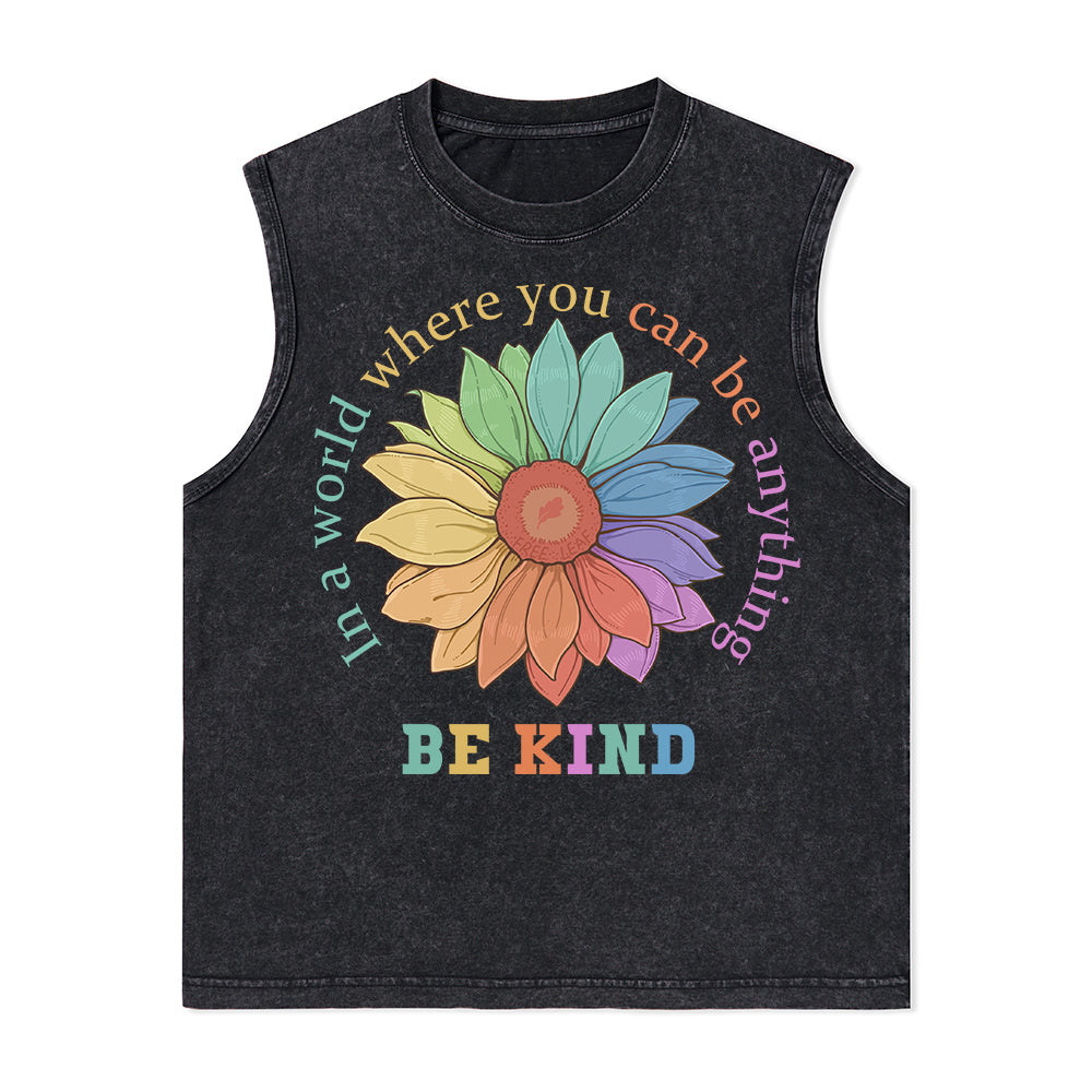 Freeleaf Be Kind Unisex Washed Tank Tops