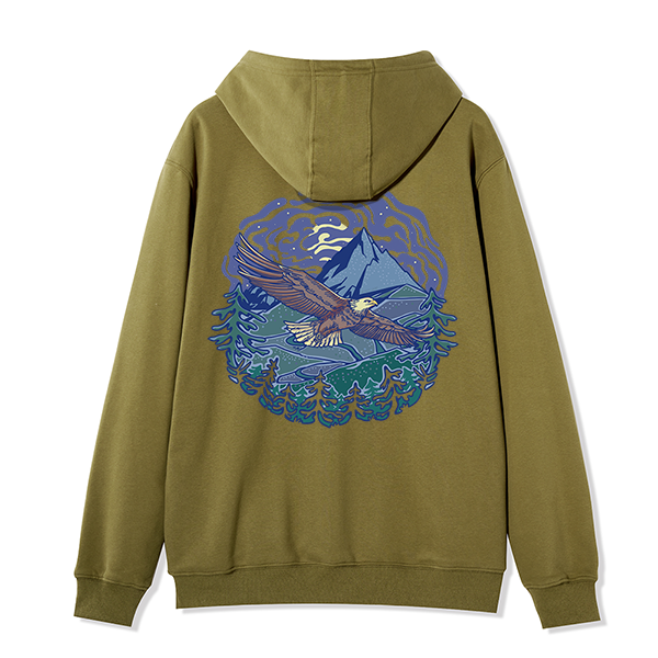 Freeleaf Yellowstone National ParkBack-printed Unisex Fleece Full-Zip Hoodie