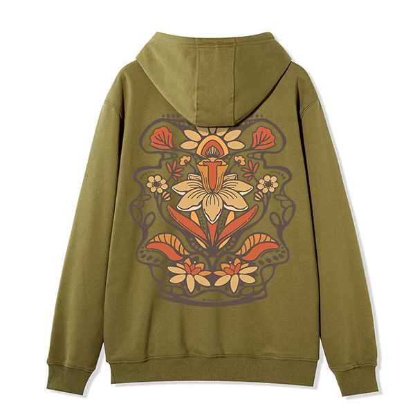 freeleaf-spring-flower-back-printed-unisex-fleece-full-zip-hoodie