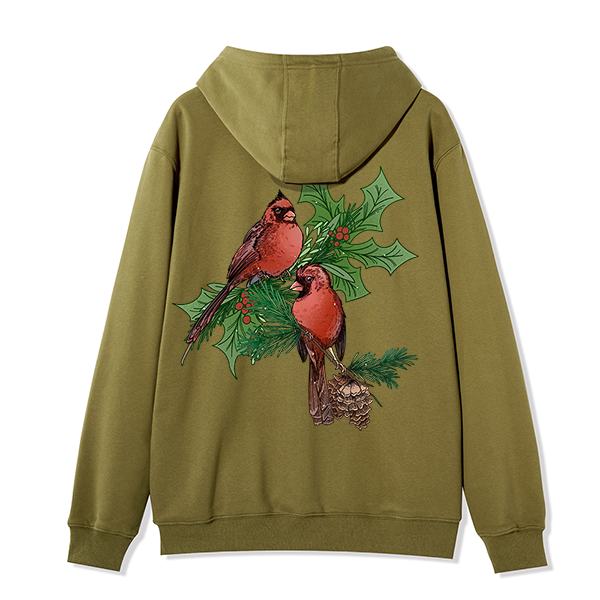 freeleaf-christmas-cardinal-unisex-fleece-full-zip-hoodie