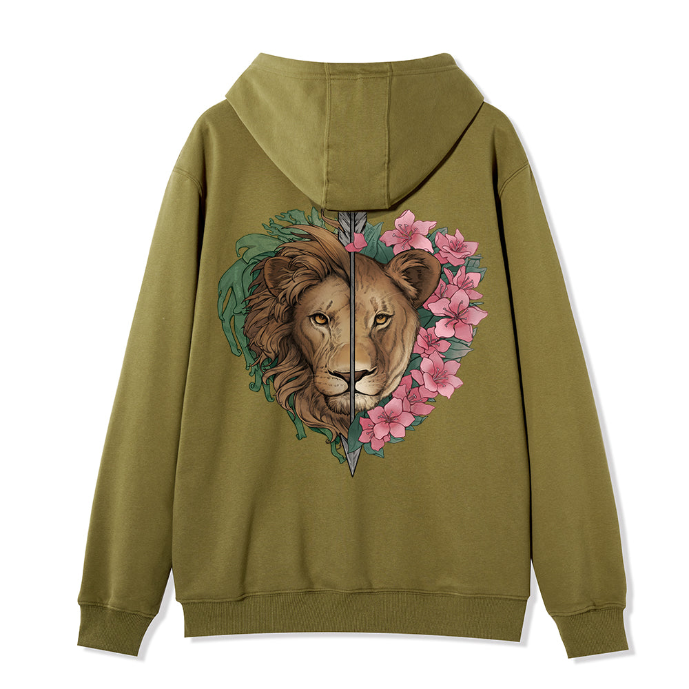 Freeleaf Wild at Heart Full-Zip Back-printed Hoodie