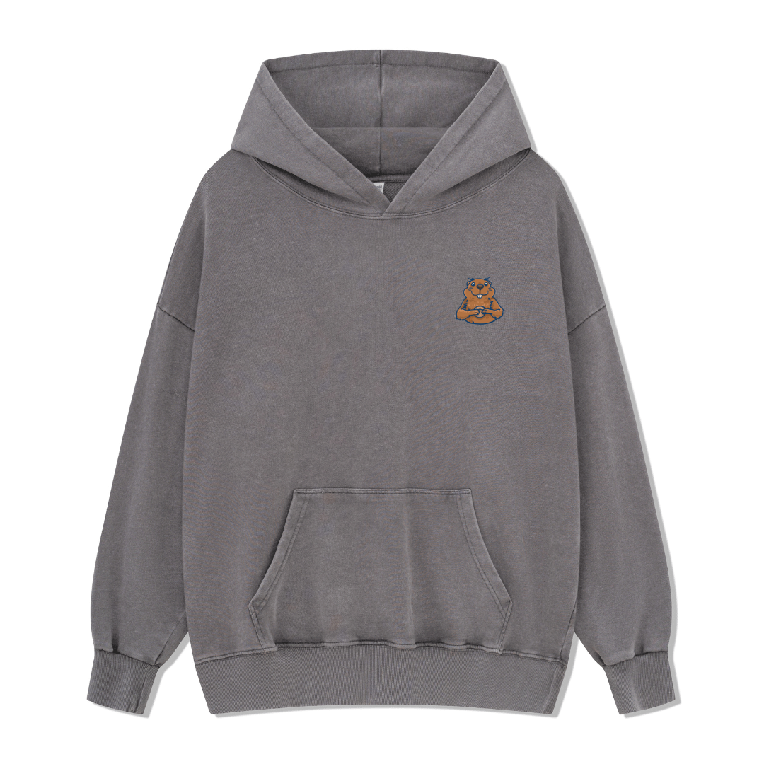 Happy Mind Happy Life Washed Hoodie