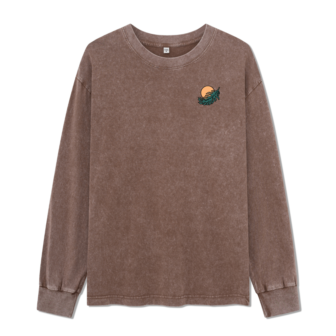 Hawaiian Vacation Washed Long Sleeve Top