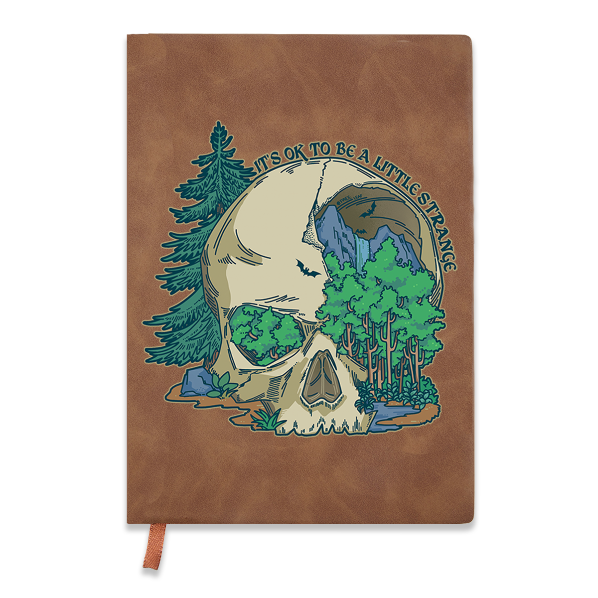 Freeleaf Skull Mountain Vintage Leather Journal Notebook