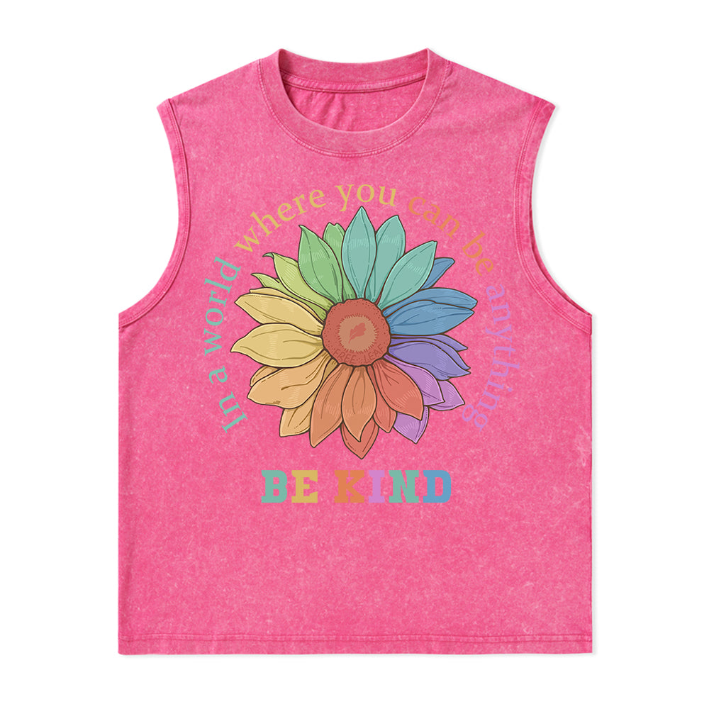 Freeleaf Be Kind Unisex Washed Tank Tops