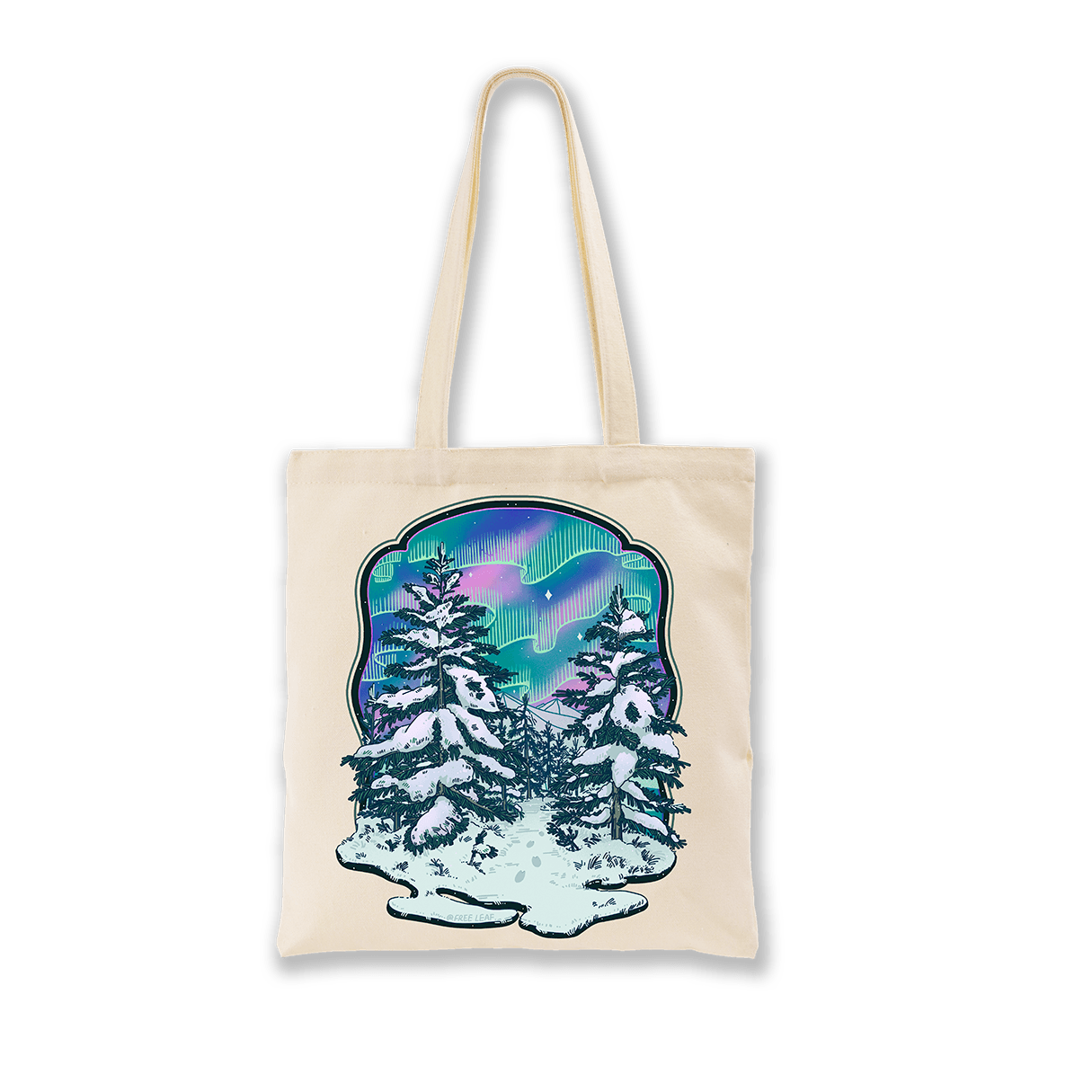 freeleaf-winter-aurora-tote-bag