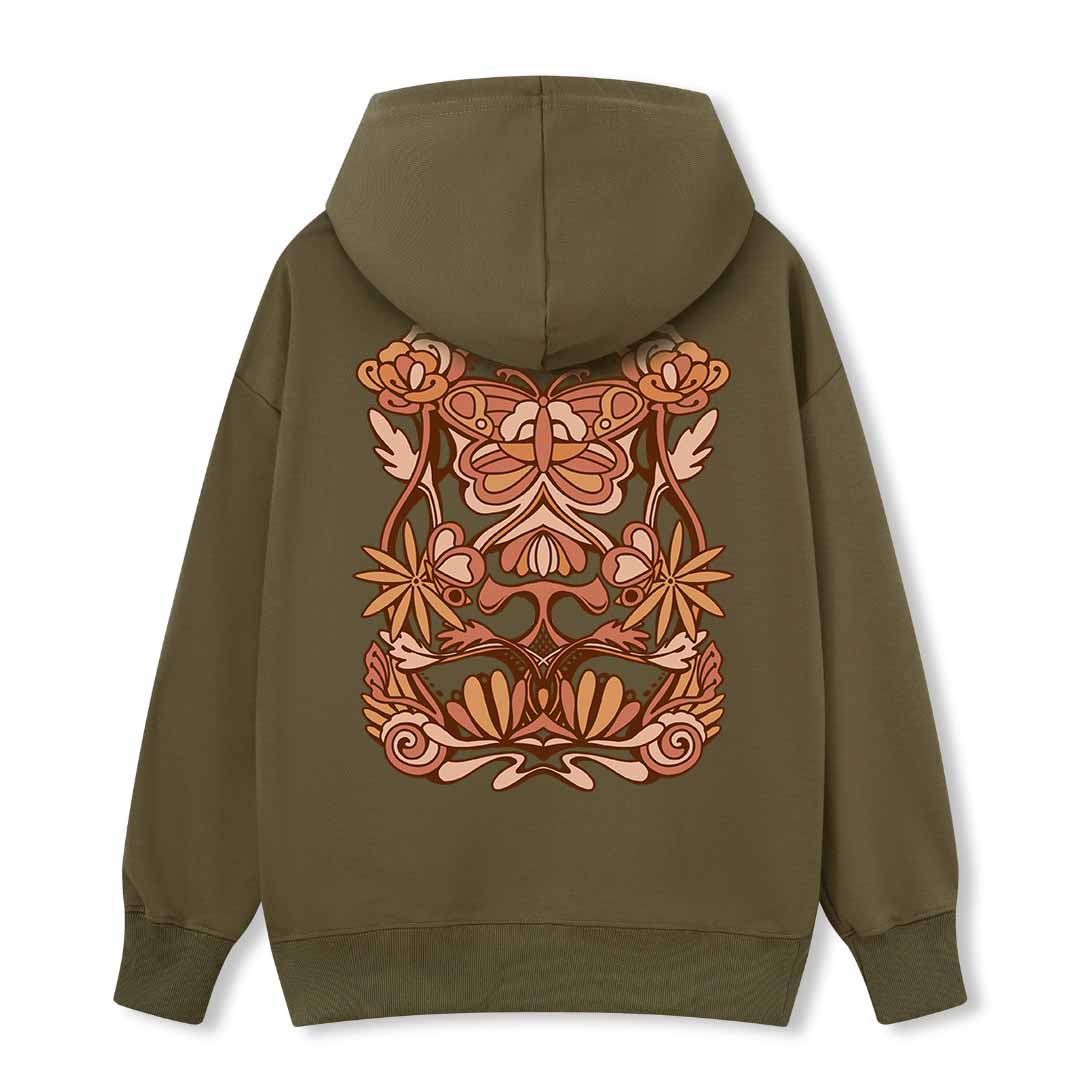 Spring Butterfly Back-printed Hoodie